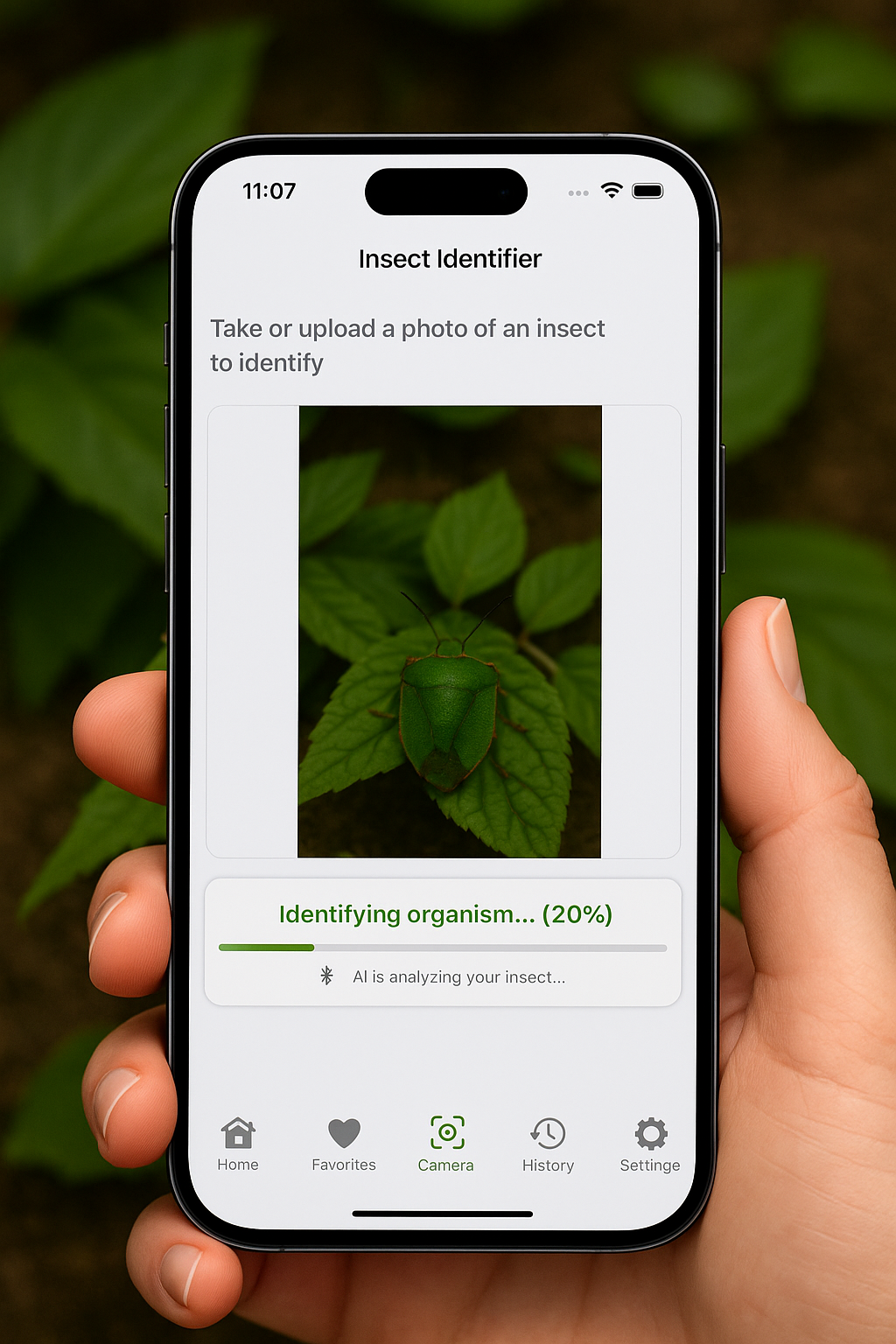 Analyzing bug photo